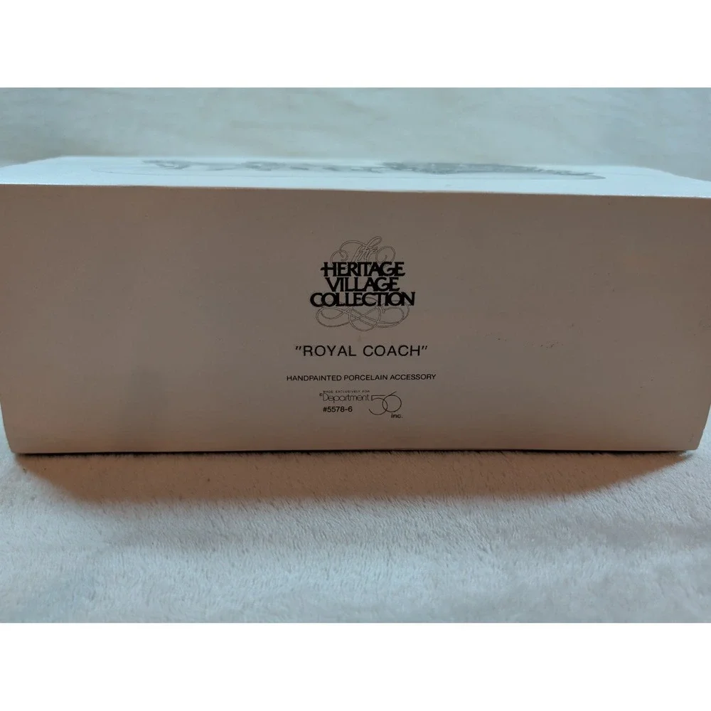 Dept 56 Heritage Village Royal‎ Coach Dickens Village Series Horse Carriage